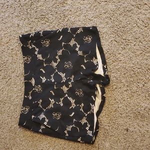 Express Black and Tan Floral Lace Shorts Size 4